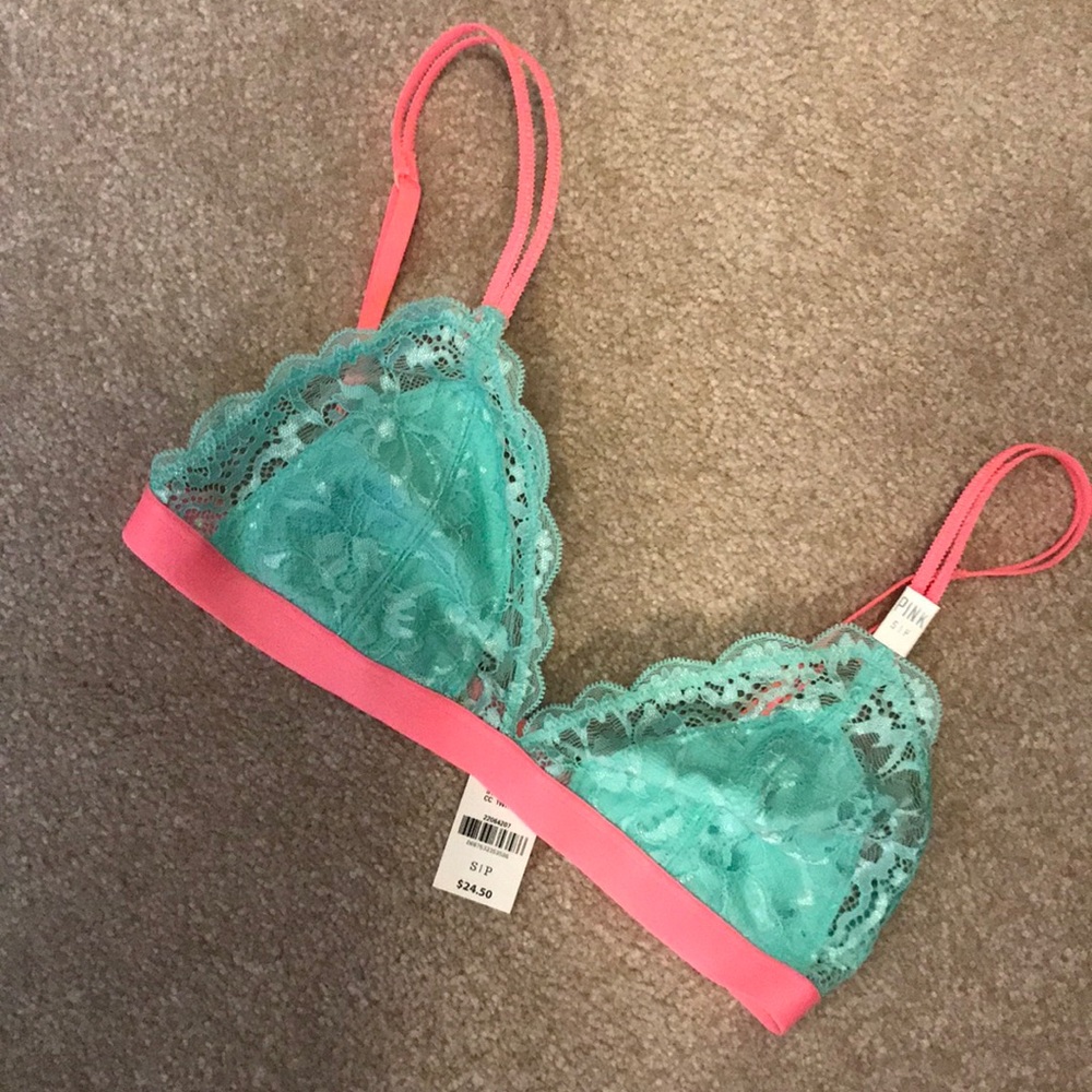 PINK Victoria’s Secret Lace Triangle Bra